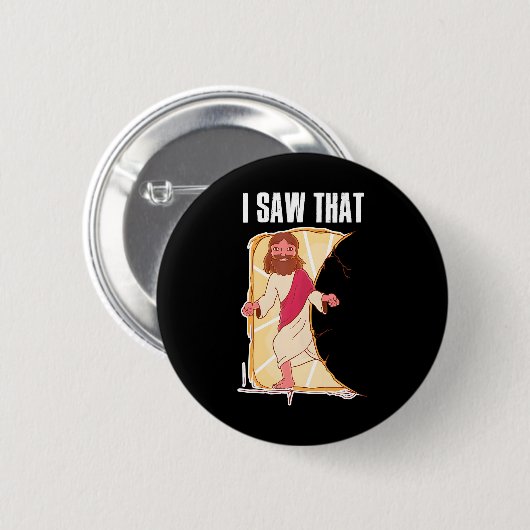 Ik zag die Jezus Ronde Button 5,7 Cm (Voorkant /achterkant)