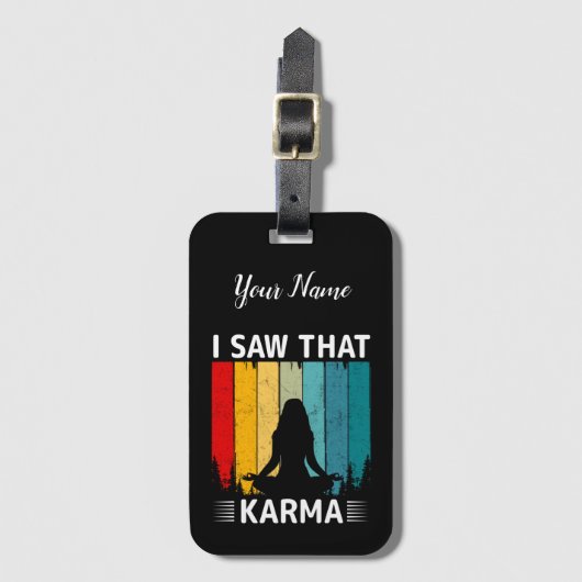 Ik zag die karma bagagelabel (Voorkant (verticaal))