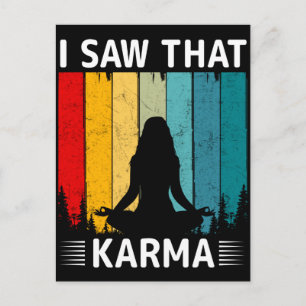 Ik zag die karma briefkaart