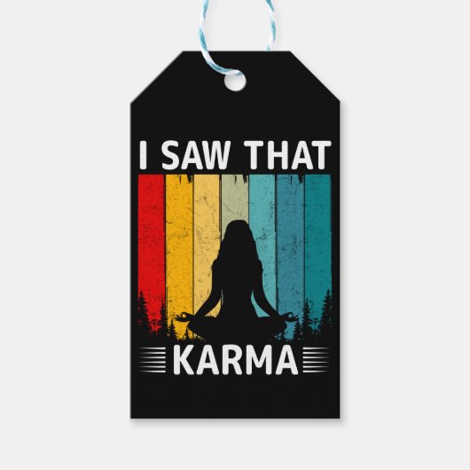 Ik zag die karma cadeaulabel (Voorkant)
