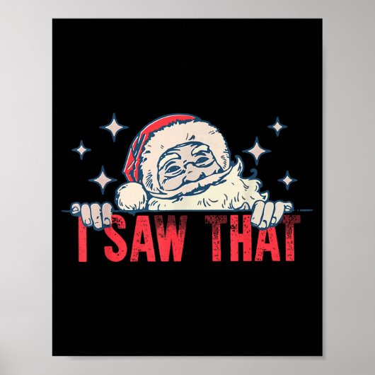 Ik zag die Kerstman Grappige Kerstvakantie Poster (Voorkant)
