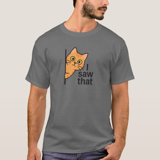 Ik zag die Oranje Tabby Cat T-shirt (Voorkant)