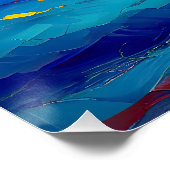 "Ik zag drie boten" Zeegezicht Perfect Poster (Hoek)