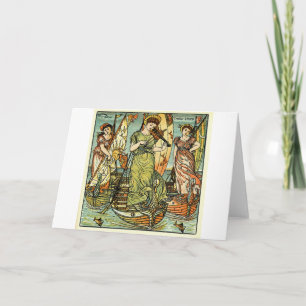 Ik zag drie schepen feestdagen kaart