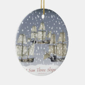 ik zag drie schepen keramisch ornament (Rechts)