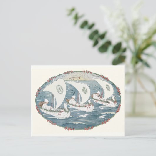 Ik zag drie schepen van H. Willebeek Le Mair Briefkaart (Staand voorkant)