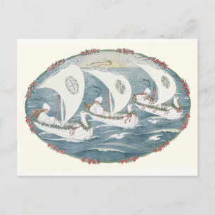 Ik zag drie schepen van H. Willebeek Le Mair Briefkaart