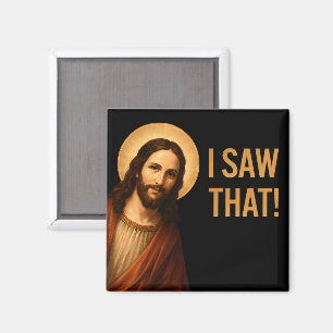 Ik zag een Christelijk citaat van Jesus Funny Magneet