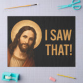 Ik zag een Christelijk citaat van Jesus Funny Tissuepapier (Craft)