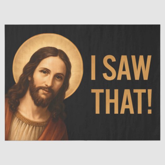 Ik zag een Christelijk citaat van Jesus Funny Tissuepapier (Voorkant)