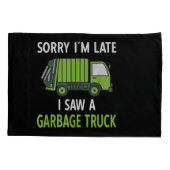 Ik zag een vuilniswagen Costume Recycling Garbage Kussensloop (Achterkant)