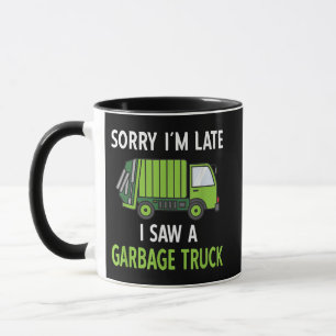 Ik zag een vuilniswagen Costume Recycling Garbage Mok