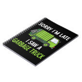 Ik zag een vuilniswagen Costume Recycling Garbage Notitieboek (Linkerzijde)