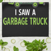 Ik zag een vuilniswagen Costume Recycling Garbage Theedoek (Gevouwen)