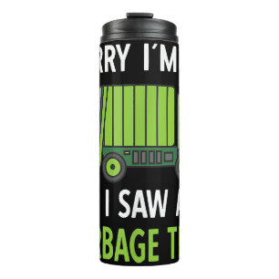 Ik zag een vuilniswagen Costume Recycling Garbage Thermosbeker