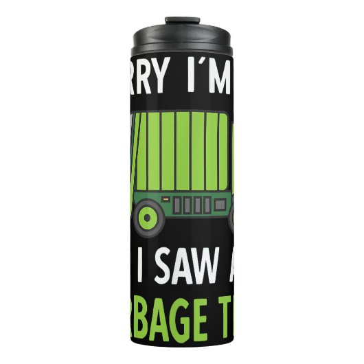 Ik zag een vuilniswagen Costume Recycling Garbage Thermosbeker (Voorkant)