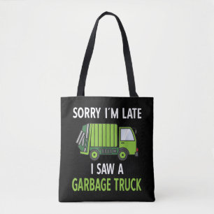 Ik zag een vuilniswagen Costume Recycling Garbage Tote Bag