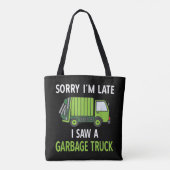 Ik zag een vuilniswagen Costume Recycling Garbage Tote Bag (Achterkant)