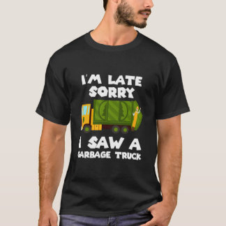Ik Zag Een Vuilniswagen Die Afval Recyclede T-shirt