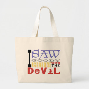 Ik zag Goody Osbourne met The Devil Grote Tote Bag