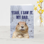 Ik zag het Dag Groundhog Kaart (Gele Bloem)