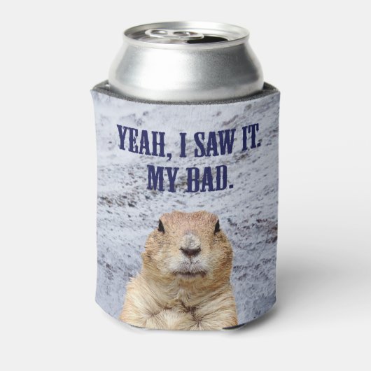 Ik zag het groundhog Dag Blikjeskoeler (Blikje Achterkant)