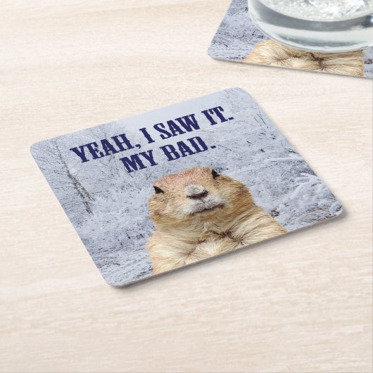 Ik zag het groundhog Dag Kartonnen Onderzetters (Schuin)
