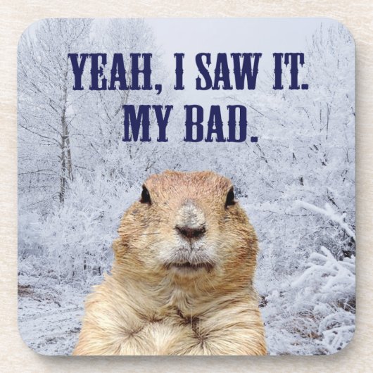 Ik zag het groundhog Dag Onderzetter (Voorkant)