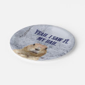 Ik zag het groundhog Dag Papieren Bordje (Gekanteld)