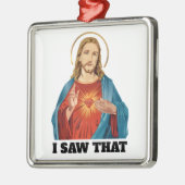 IK ZAG HET, JEZUS METALEN ORNAMENT (Links)