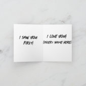 Ik zag je eerste beer staan. kaart (Binnen)