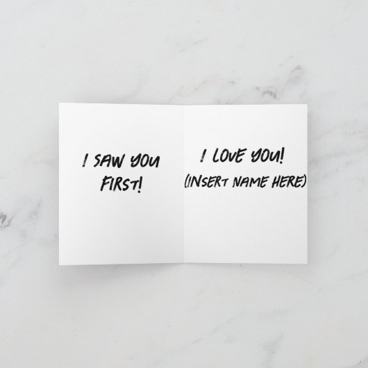 Ik zag je eerste beer staan. kaart (Binnen)