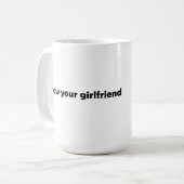 Ik zag je vriendin koffiemok (Voorkant links)