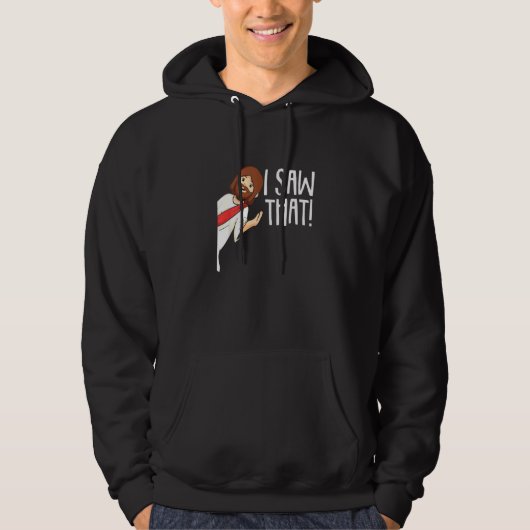 Ik zag Jezus Kerstmis Religieuze Christi Hoodie (Voorkant)