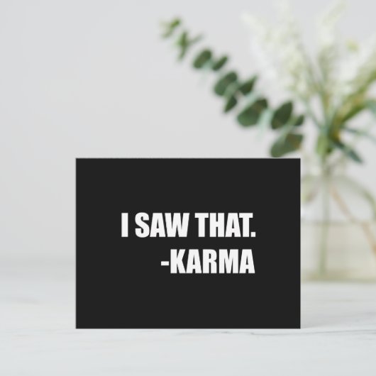 Ik zag Karma Briefkaart (Staand voorkant)