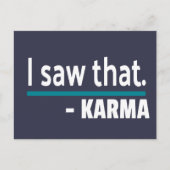 Ik zag Karma Funny Briefkaart (Voorkant)