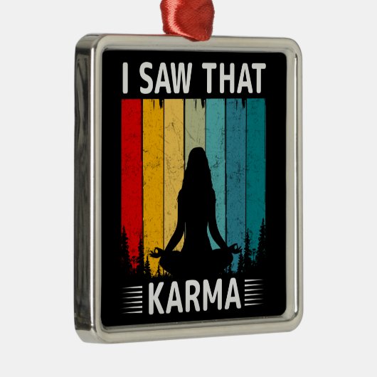 Ik zag Karma Metalen Ornament (Rechts)
