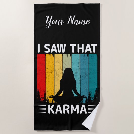 Ik zag Karma Strandlaken (Voorkant)