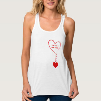 Ik zag liefde in een leeg hartendesign tanktop