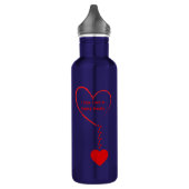 Ik zag liefde in een leeg hartendesign waterfles  (Links)