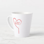 Ik zag liefde in Empty Hearts Design 3 Latte Mok (Linkerhoek)