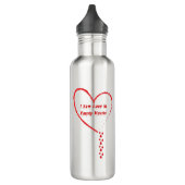 Ik zag liefde in Empty Hearts Design 3 Waterfles (Links)