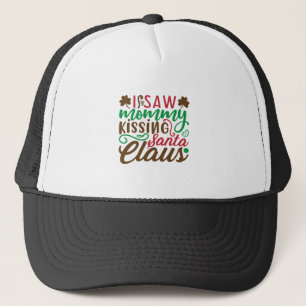 Ik zag mama santa claus zoenen trucker pet