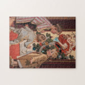 Ik zag mama zoenen kerstman Antiek Legpuzzel (Horizontaal)