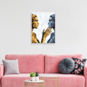 Ik zag mezelf II A – Zelfherkenning Kunst Canvas Afdruk (Insitu (Woonkamer))