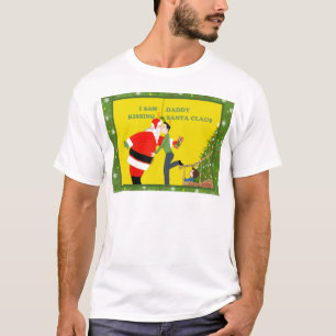Ik zag papa Kisssinterkluskerst T-shirt