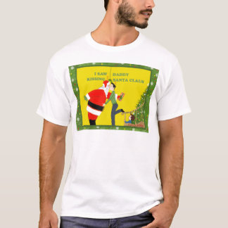 Ik zag papa Kisssinterkluskerst T-shirt