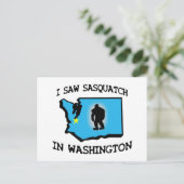 Ik zag Sasquatch in Washington Briefkaart (Staand voorkant)