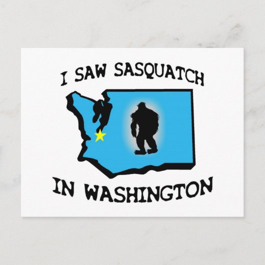 Ik zag Sasquatch in Washington Briefkaart (Voorkant)