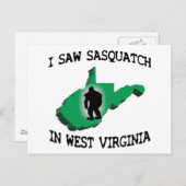 Ik zag Sasquatch in West Virginia Briefkaart (Voorkant / Achterkant)